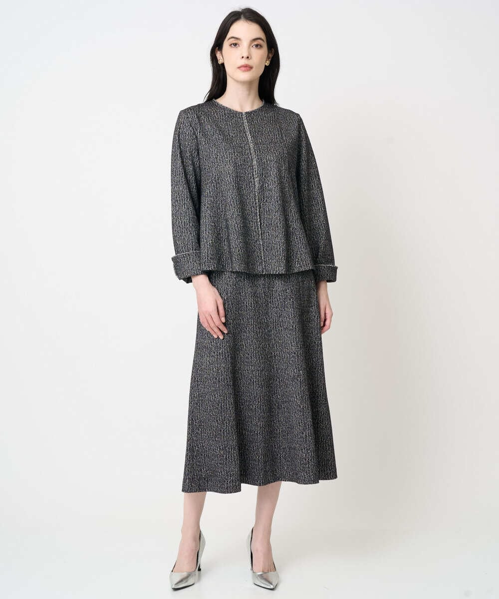 PYKCD09540 CHRISTIAN AUJARD(小さいサイズ)(メゾン ドゥ サンク) [セットアップ対応]ラメジャージー羽織 ブラック