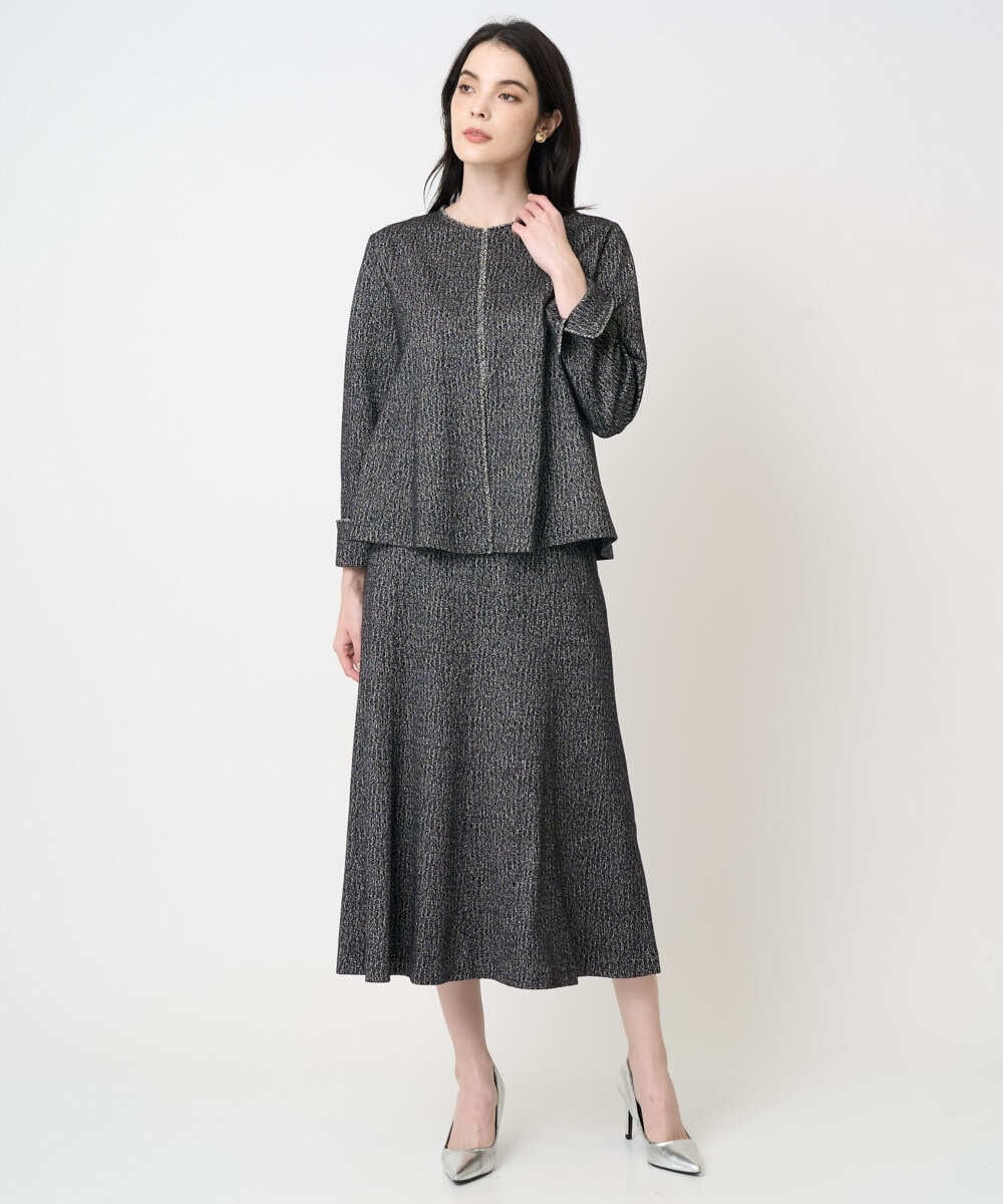 PYKCD09540 CHRISTIAN AUJARD(小さいサイズ)(メゾン ドゥ サンク) [セットアップ対応]ラメジャージー羽織 ブラック