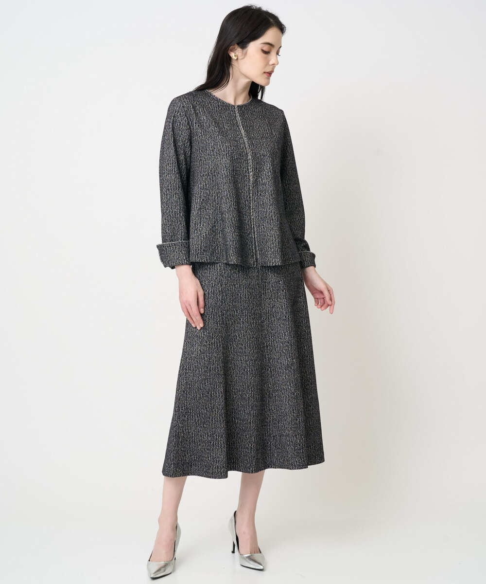 PYKCD09540 CHRISTIAN AUJARD(小さいサイズ)(メゾン ドゥ サンク) [セットアップ対応]ラメジャージー羽織 ブラック