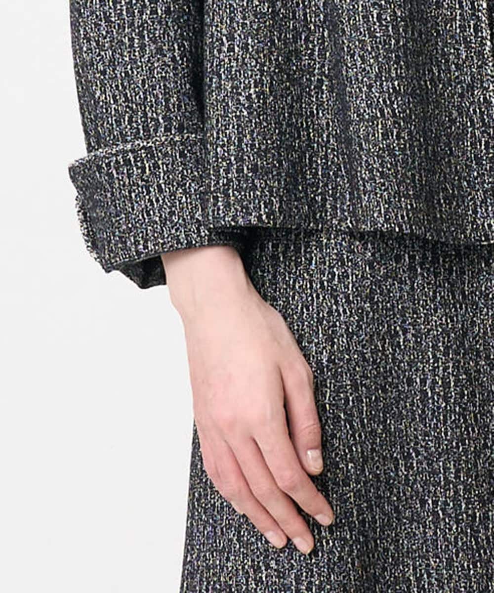 PYKCD09540 CHRISTIAN AUJARD(小さいサイズ)(メゾン ドゥ サンク) [セットアップ対応]ラメジャージー羽織 ブラック