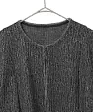 PYKCD09540 CHRISTIAN AUJARD(小さいサイズ)(メゾン ドゥ サンク) [セットアップ対応]ラメジャージー羽織 ブラック