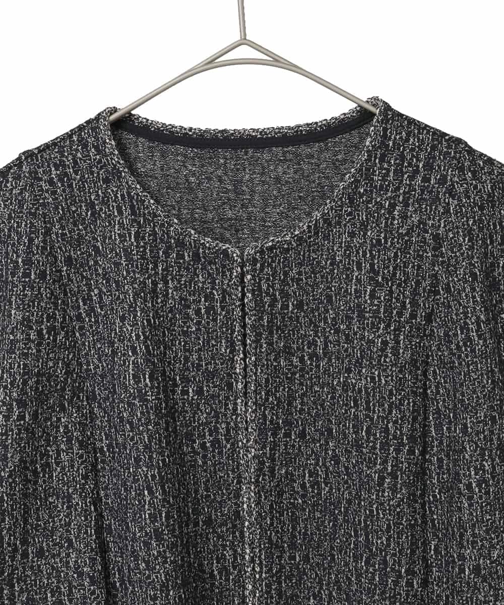 PYKCD09540 CHRISTIAN AUJARD(小さいサイズ)(メゾン ドゥ サンク) [セットアップ対応]ラメジャージー羽織 ブラック