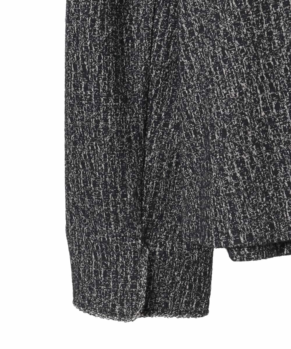 PYKCD09540 CHRISTIAN AUJARD(小さいサイズ)(メゾン ドゥ サンク) [セットアップ対応]ラメジャージー羽織 ブラック