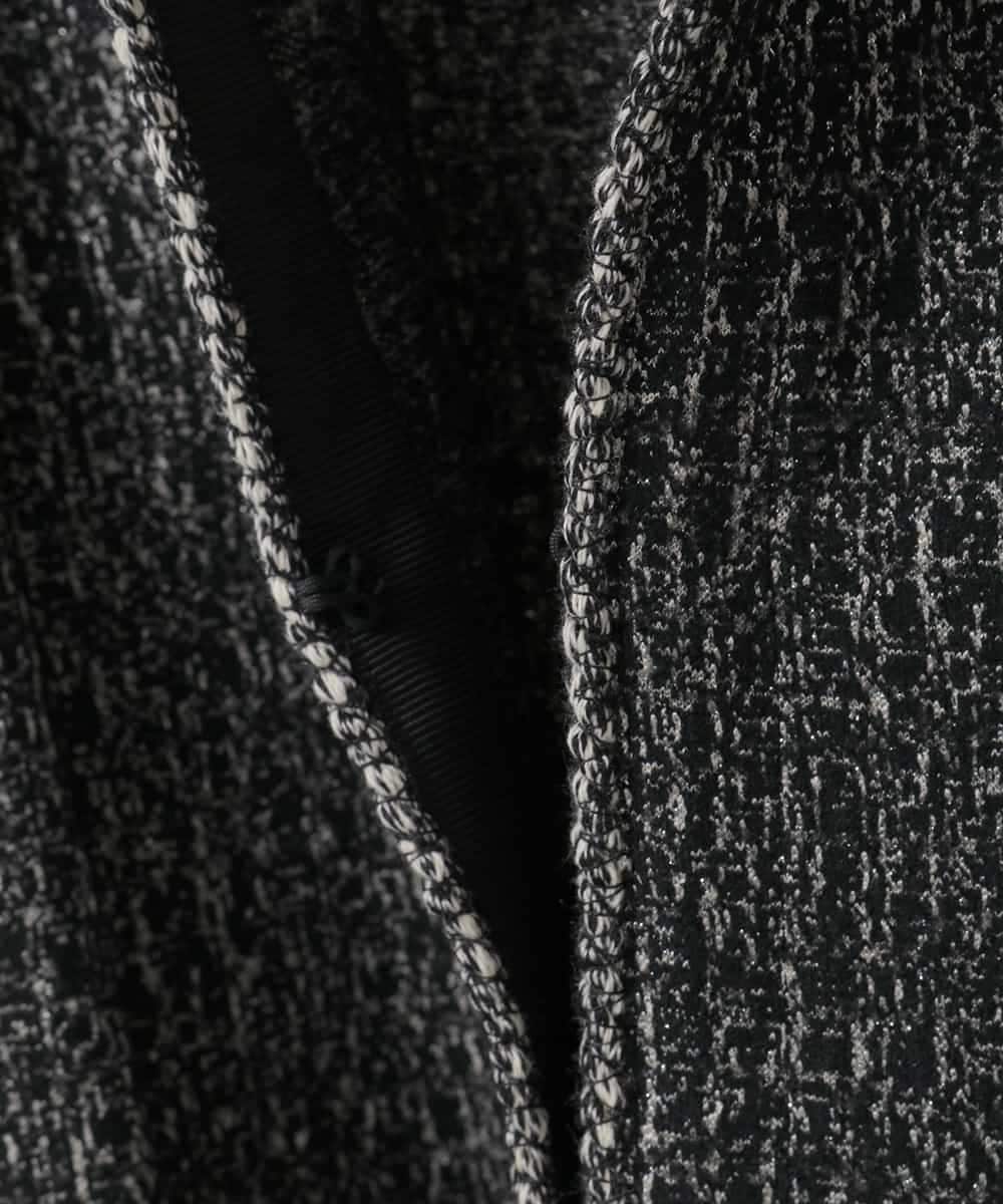 PYKCD09540 CHRISTIAN AUJARD(小さいサイズ)(メゾン ドゥ サンク) [セットアップ対応]ラメジャージー羽織 ブラック