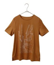 PYKGA47200 CHRISTIAN AUJARD(小さいサイズ)(メゾン ドゥ サンク) PARIS風景プリントTシャツ グリーン