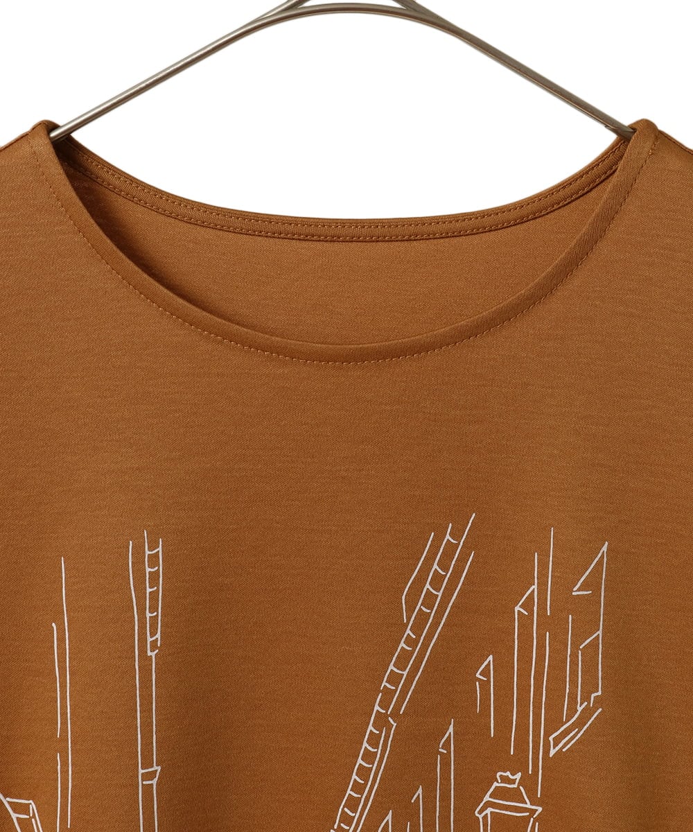 PYKGA47200 CHRISTIAN AUJARD(小さいサイズ)(メゾン ドゥ サンク) PARIS風景プリントTシャツ グリーン