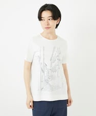 PYKGA47200 CHRISTIAN AUJARD(小さいサイズ)(メゾン ドゥ サンク) PARIS風景プリントTシャツ グリーン