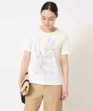 PYKGA47200 CHRISTIAN AUJARD(小さいサイズ)(メゾン ドゥ サンク) PARIS風景プリントTシャツ グリーン