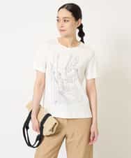 PYKGA47200 CHRISTIAN AUJARD(小さいサイズ)(メゾン ドゥ サンク) PARIS風景プリントTシャツ グリーン