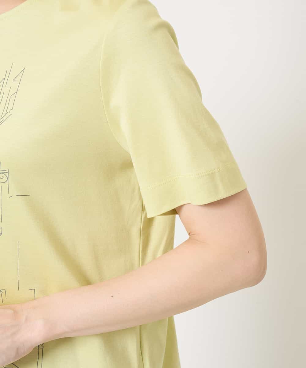 PYKGA47200 CHRISTIAN AUJARD(小さいサイズ)(メゾン ドゥ サンク) PARIS風景プリントTシャツ グリーン