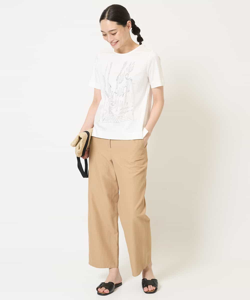 PYKGA47200 CHRISTIAN AUJARD(小さいサイズ)(メゾン ドゥ サンク) PARIS風景プリントTシャツ グリーン