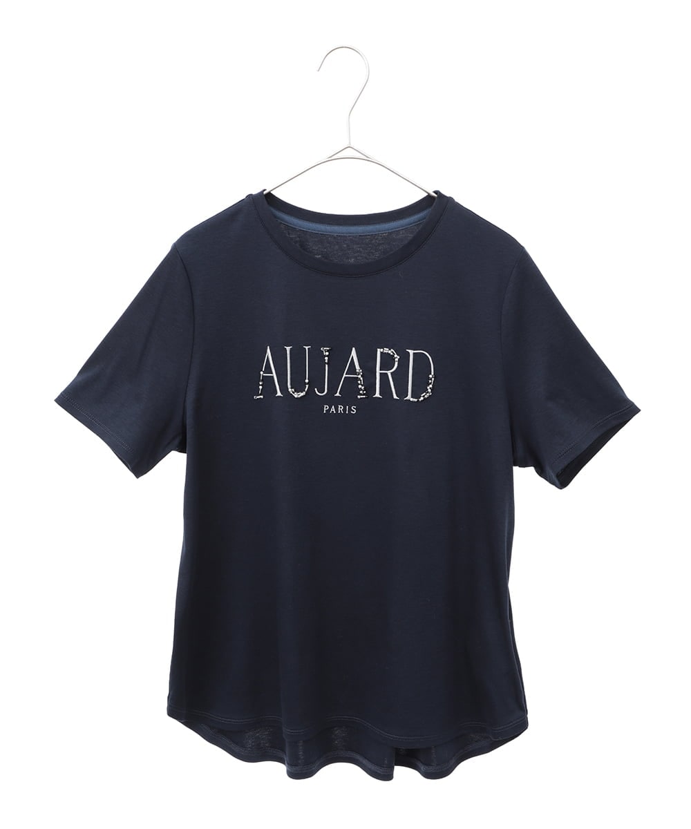 PYKGC61200 CHRISTIAN AUJARD(小さいサイズ)(メゾン ドゥ サンク) ロゴモチーフTシャツ ネイビー