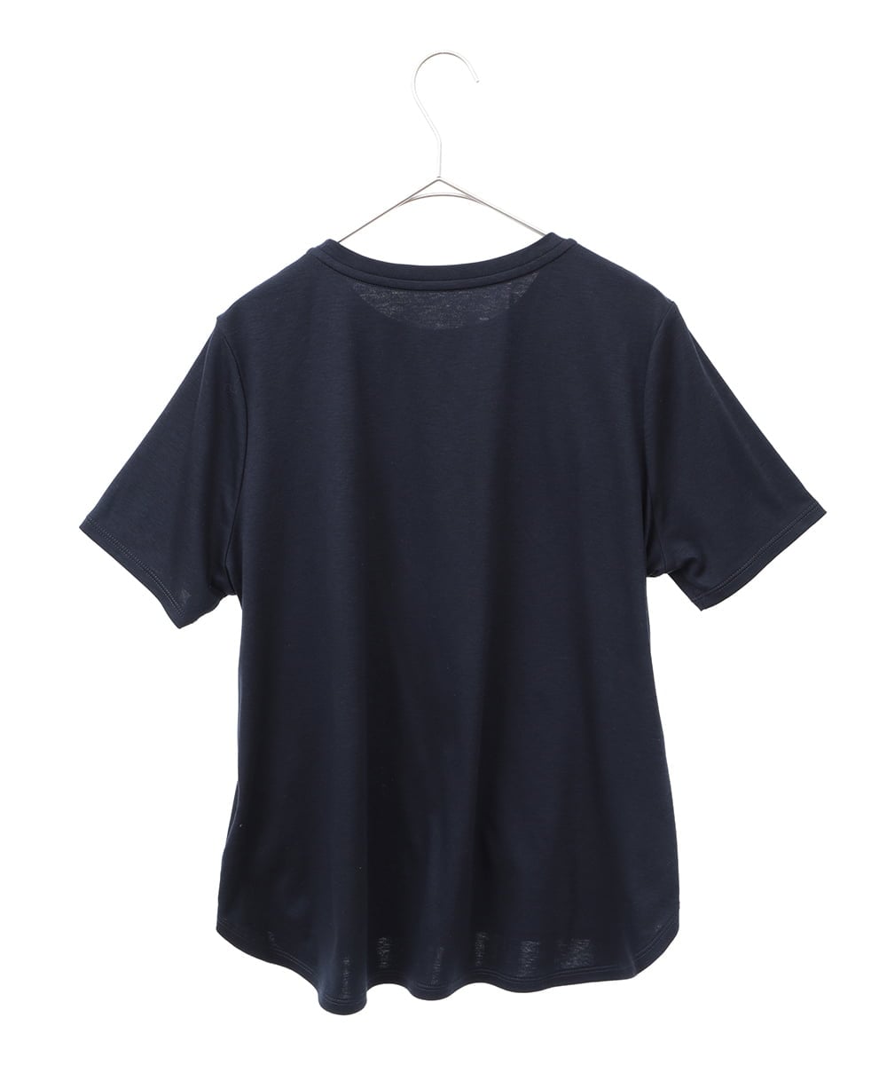 PYKGC61200 CHRISTIAN AUJARD(小さいサイズ)(メゾン ドゥ サンク) ロゴモチーフTシャツ ネイビー
