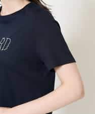 PYKGC61200 CHRISTIAN AUJARD(小さいサイズ)(メゾン ドゥ サンク) ロゴモチーフTシャツ ネイビー