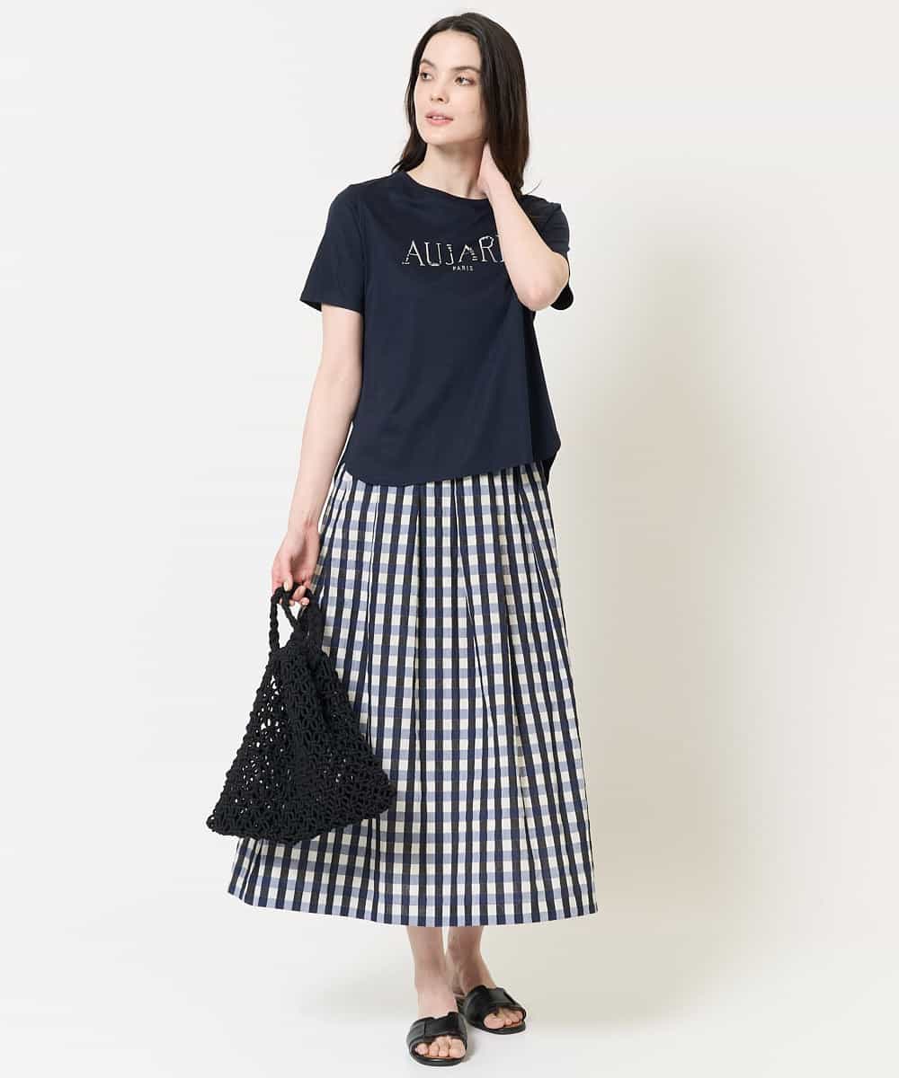 PYKGC61200 CHRISTIAN AUJARD(小さいサイズ)(メゾン ドゥ サンク) ロゴモチーフTシャツ ネイビー