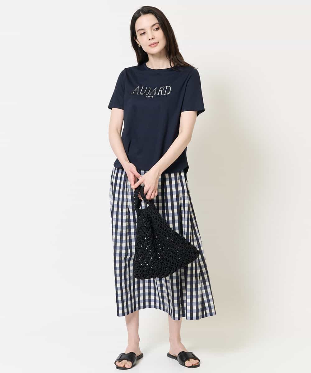 PYKGC61200 CHRISTIAN AUJARD(小さいサイズ)(メゾン ドゥ サンク) ロゴモチーフTシャツ ネイビー