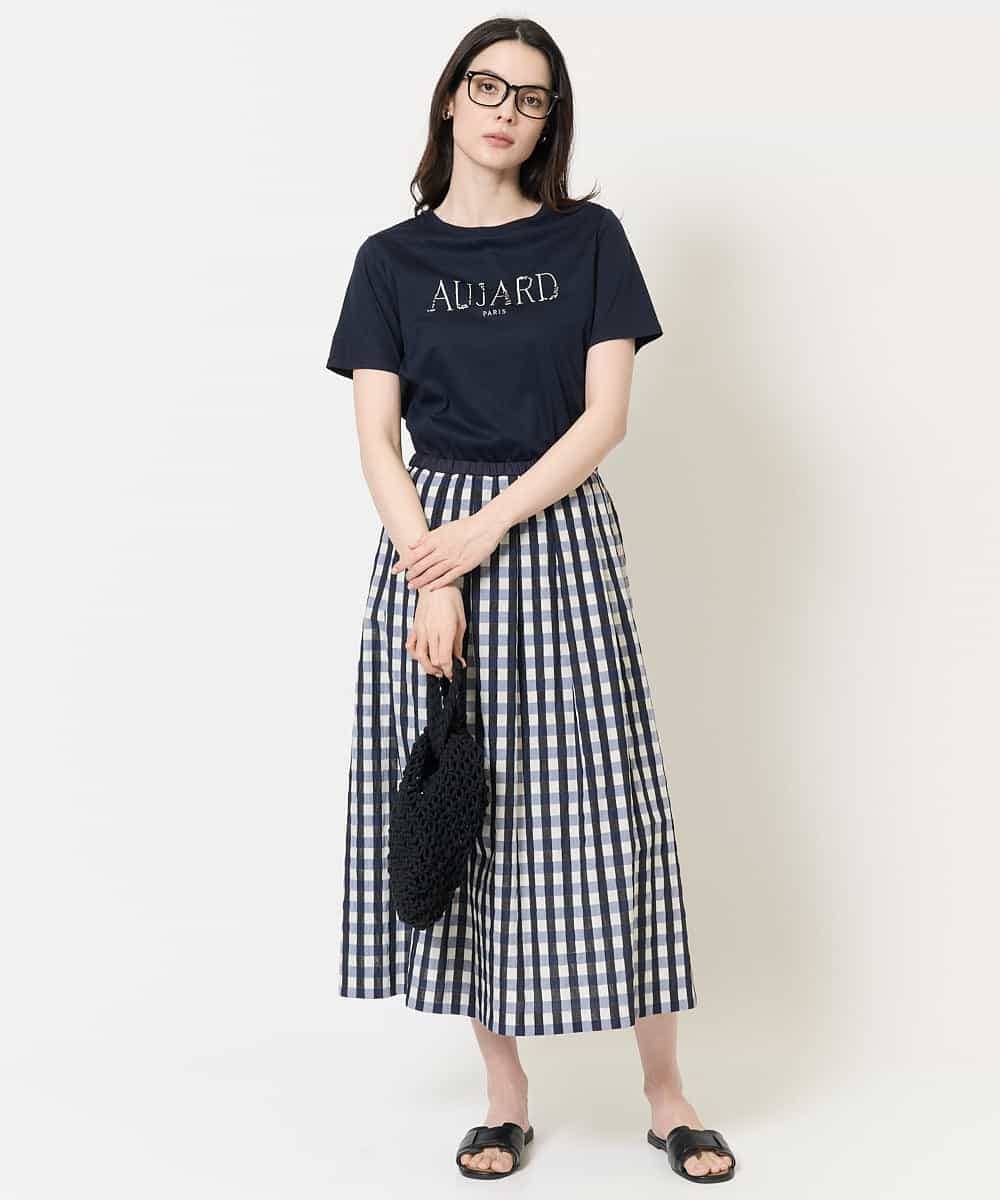 PYKGC61200 CHRISTIAN AUJARD(小さいサイズ)(メゾン ドゥ サンク) ロゴモチーフTシャツ ネイビー