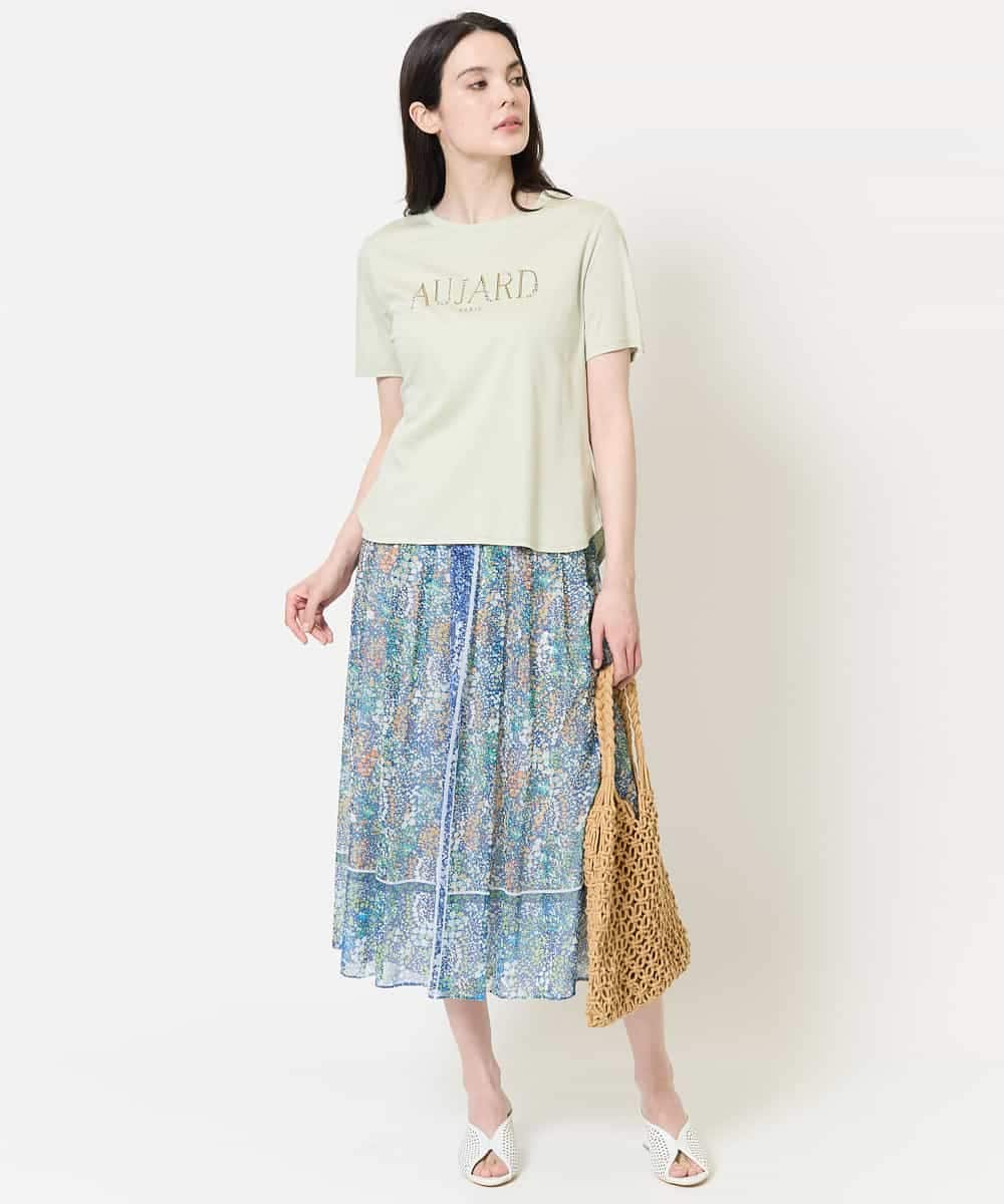 PYKGC61200 CHRISTIAN AUJARD(小さいサイズ)(メゾン ドゥ サンク) ロゴモチーフTシャツ ネイビー