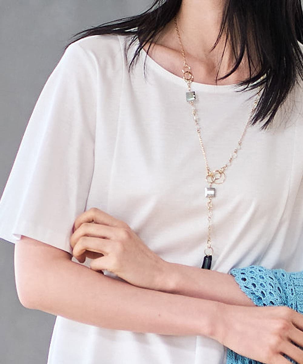 PYKGD28210 CHRISTIAN AUJARD(小さいサイズ)(メゾン ドゥ サンク) スムースフレアーカットソー ブルー