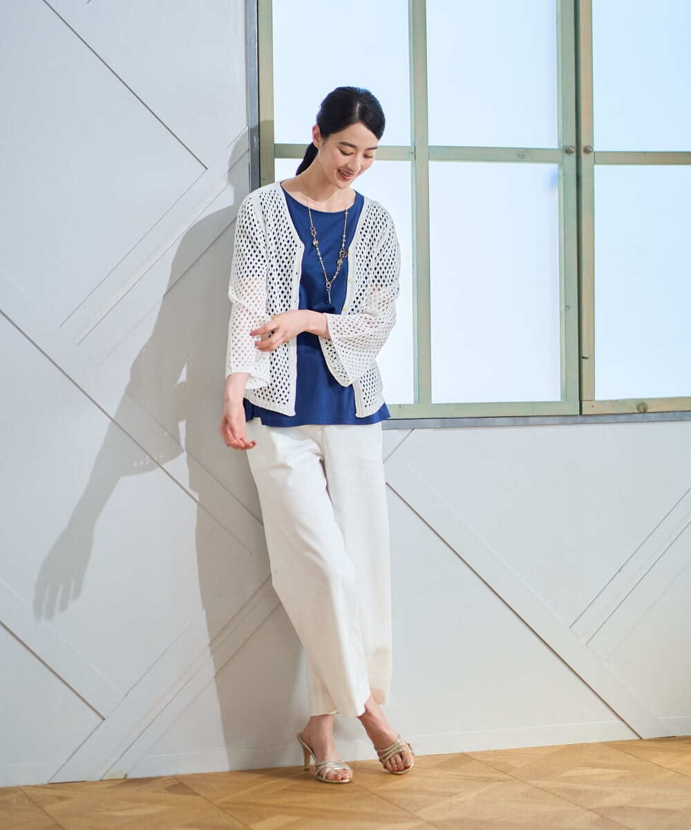 PYKGD28210 CHRISTIAN AUJARD(小さいサイズ)(メゾン ドゥ サンク) スムースフレアーカットソー ブルー