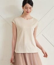 PYKGD29140 CHRISTIAN AUJARD(小さいサイズ)(メゾン ドゥ サンク) ラメフライスカットソー ベージュ