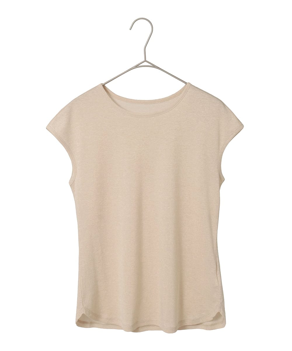 PYKGD29140 CHRISTIAN AUJARD(小さいサイズ)(メゾン ドゥ サンク) ラメフライスカットソー ライトグレー