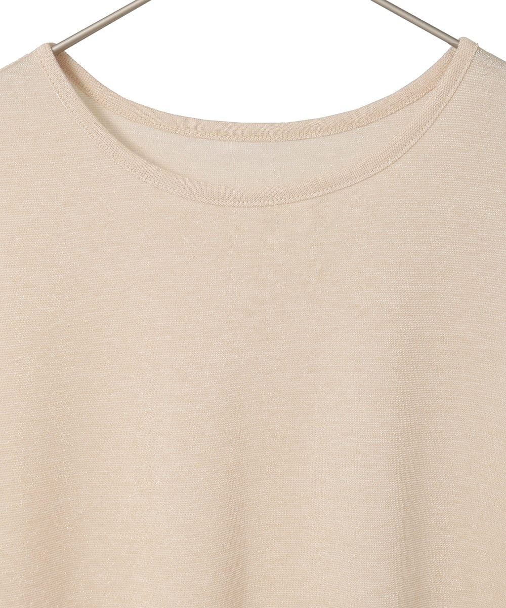 PYKGD29140 CHRISTIAN AUJARD(小さいサイズ)(メゾン ドゥ サンク) ラメフライスカットソー ライトグレー