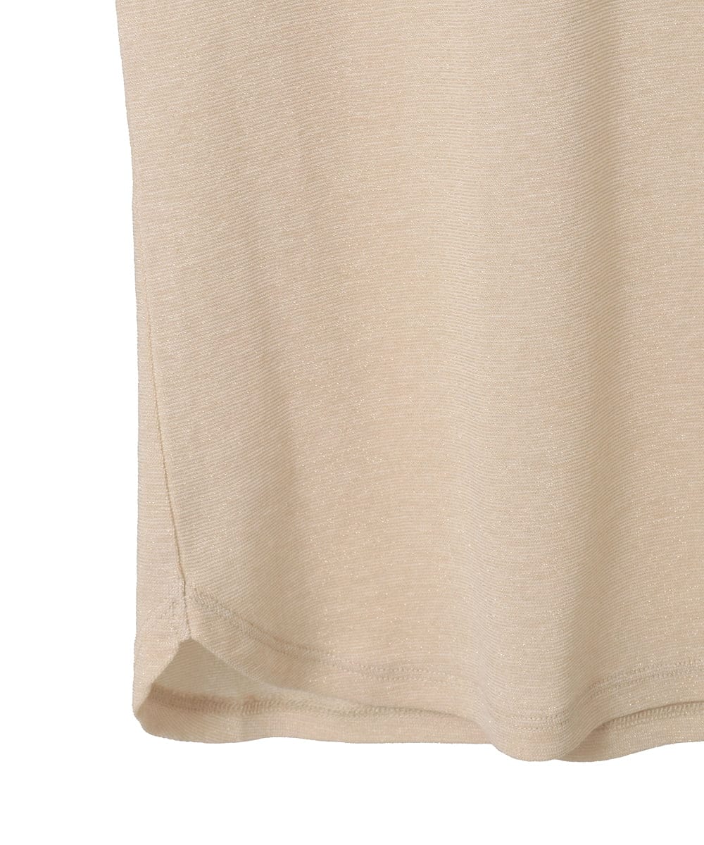 PYKGD29140 CHRISTIAN AUJARD(小さいサイズ)(メゾン ドゥ サンク) ラメフライスカットソー ライトグレー