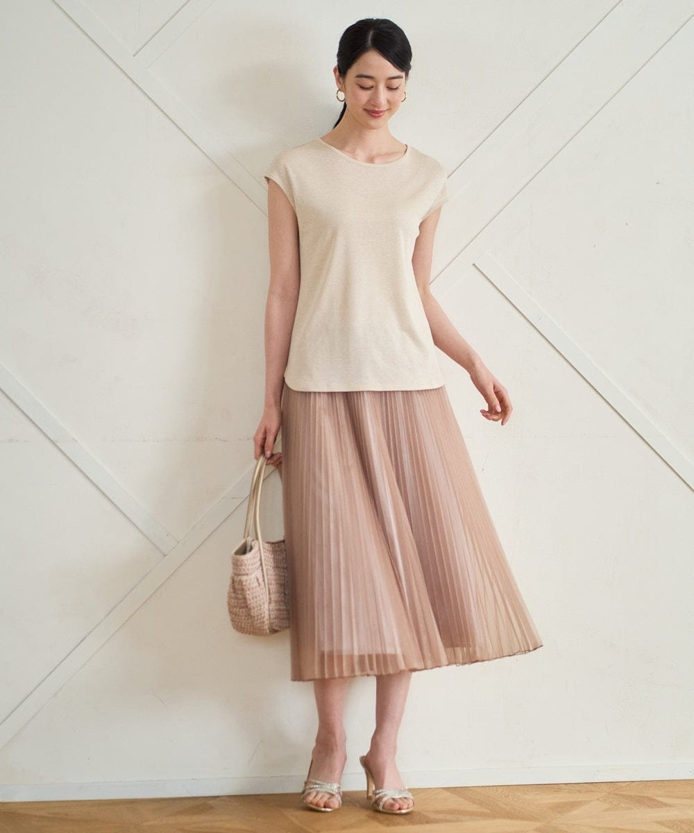 PYKGD29140 CHRISTIAN AUJARD(小さいサイズ)(メゾン ドゥ サンク) ラメフライスカットソー ライトグレー