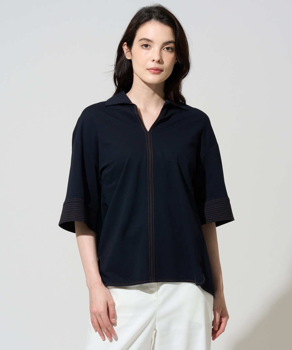 PYKGD42330 CHRISTIAN AUJARD(小さいサイズ)(メゾン ドゥ サンク) [セットアップ対応]ドライタッチジャージートップス ネイビー