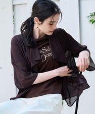 PYKGD61270 CHRISTIAN AUJARD(小さいサイズ)(メゾン ドゥ サンク) シアーストライプ羽織り ネイビー