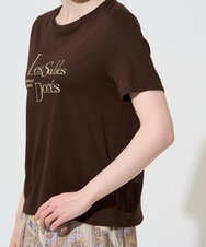 PYKGD63200 CHRISTIAN AUJARD(小さいサイズ)(メゾン ドゥ サンク) オーガニックスムースロゴカットソー ブラウン