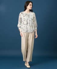 PYKGE02360 CHRISTIAN AUJARD(小さいサイズ)(メゾン ドゥ サンク) ［セットアップ対応］フラワープリントシアーカットソー グリーン