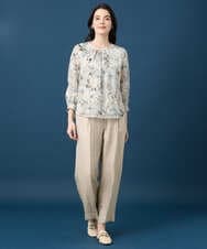 PYKGE02360 CHRISTIAN AUJARD(小さいサイズ)(メゾン ドゥ サンク) ［セットアップ対応］フラワープリントシアーカットソー グリーン