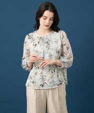 PYKGE02360 CHRISTIAN AUJARD(小さいサイズ)(メゾン ドゥ サンク) ［セットアップ対応］フラワープリントシアーカットソー グリーン