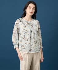 PYKGE02360 CHRISTIAN AUJARD(小さいサイズ)(メゾン ドゥ サンク) ［セットアップ対応］フラワープリントシアーカットソー グリーン