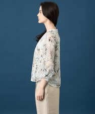 PYKGE02360 CHRISTIAN AUJARD(小さいサイズ)(メゾン ドゥ サンク) ［セットアップ対応］フラワープリントシアーカットソー グリーン