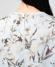 PYKGE02360 CHRISTIAN AUJARD(小さいサイズ)(メゾン ドゥ サンク) ［セットアップ対応］フラワープリントシアーカットソー グリーン