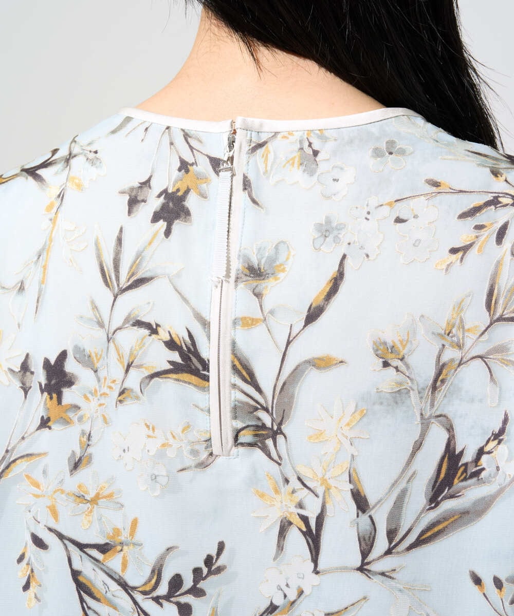 PYKGE02360 CHRISTIAN AUJARD(小さいサイズ)(メゾン ドゥ サンク) ［セットアップ対応］フラワープリントシアーカットソー グリーン