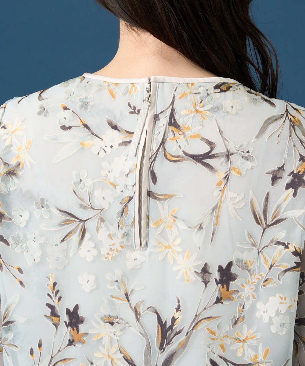 PYKGE02360 CHRISTIAN AUJARD(小さいサイズ)(メゾン ドゥ サンク) ［セットアップ対応］フラワープリントシアーカットソー グリーン