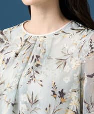 PYKGE02360 CHRISTIAN AUJARD(小さいサイズ)(メゾン ドゥ サンク) ［セットアップ対応］フラワープリントシアーカットソー グリーン