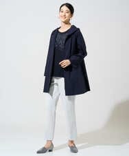 PYKGE12200 CHRISTIAN AUJARD(小さいサイズ)(メゾン ドゥ サンク) フラワー刺繍カットソー ネイビー