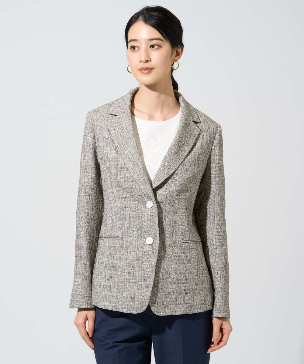 PYKGE12200 CHRISTIAN AUJARD(小さいサイズ)(メゾン ドゥ サンク) フラワー刺繍カットソー ネイビー