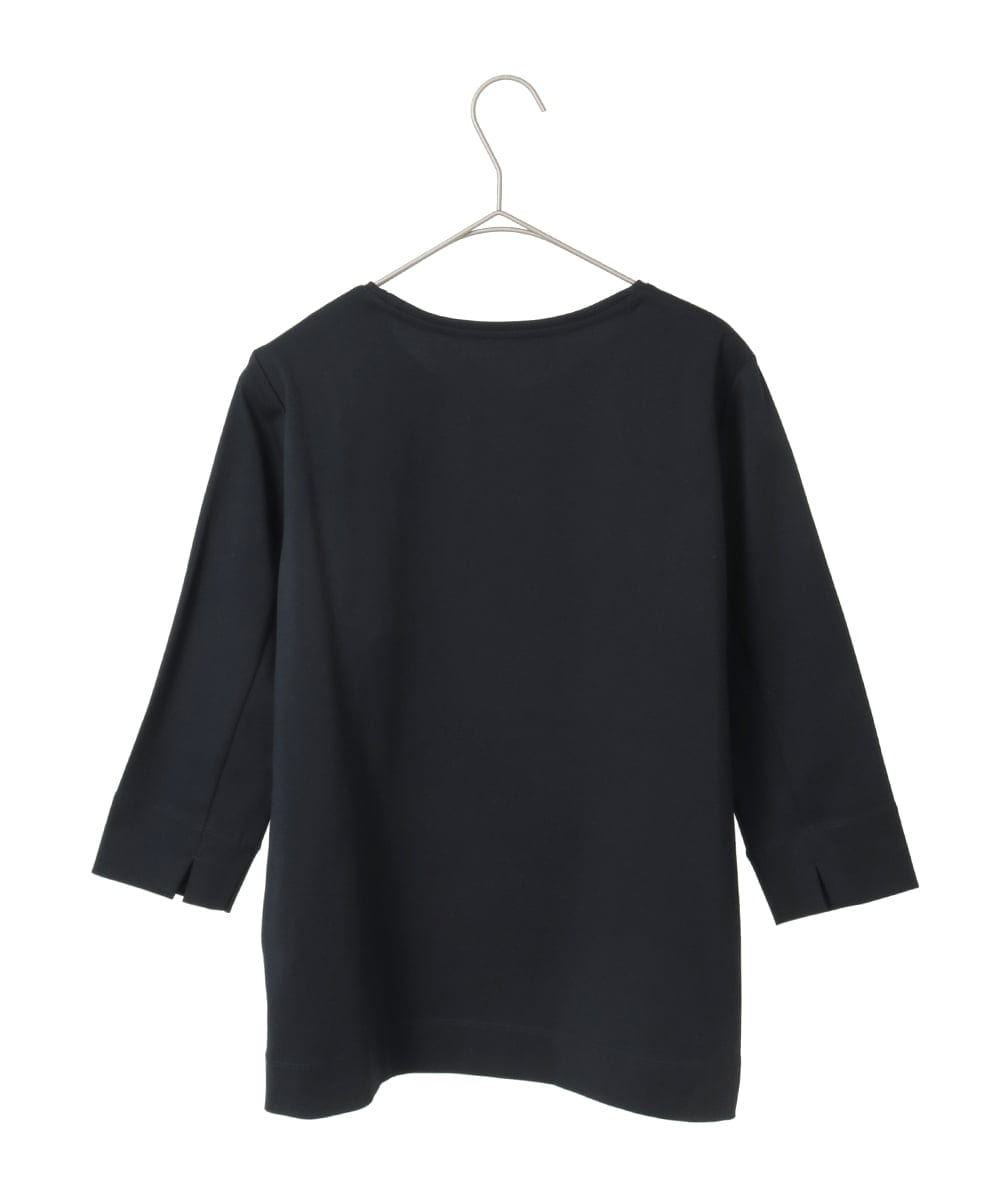 PYKGE12200 CHRISTIAN AUJARD(小さいサイズ)(メゾン ドゥ サンク) フラワー刺繍カットソー ネイビー