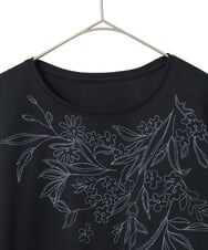 PYKGE12200 CHRISTIAN AUJARD(小さいサイズ)(メゾン ドゥ サンク) フラワー刺繍カットソー ネイビー