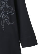 PYKGE12200 CHRISTIAN AUJARD(小さいサイズ)(メゾン ドゥ サンク) フラワー刺繍カットソー ネイビー