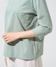 PYKGE12200 CHRISTIAN AUJARD(小さいサイズ)(メゾン ドゥ サンク) フラワー刺繍カットソー ネイビー