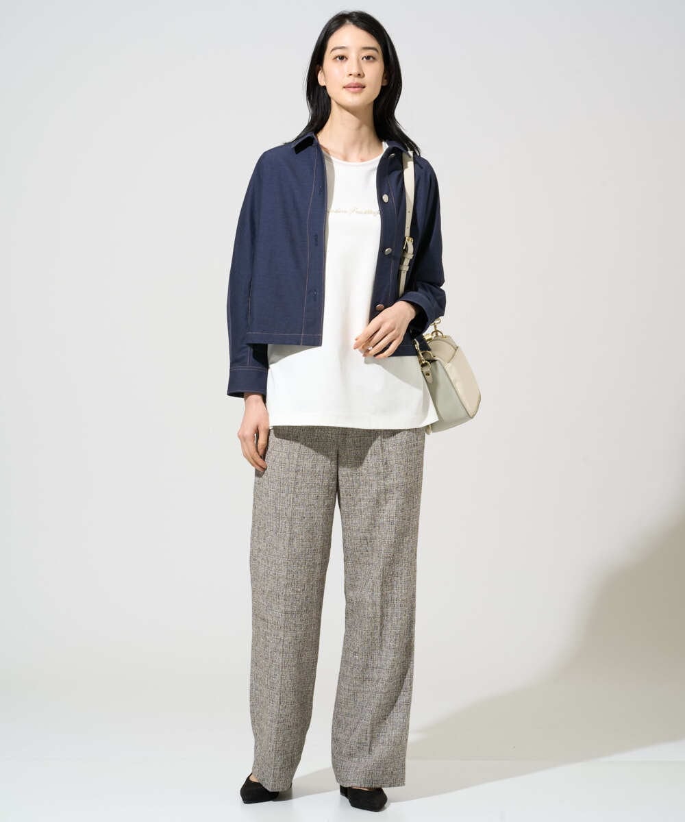 PYKGE13230 CHRISTIAN AUJARD(小さいサイズ)(メゾン ドゥ サンク) ビジューロゴカットソー グリーン