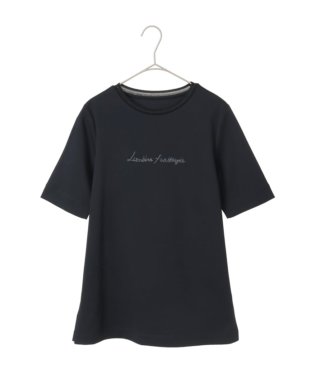 PYKGE13230 CHRISTIAN AUJARD(小さいサイズ)(メゾン ドゥ サンク) ビジューロゴカットソー グリーン