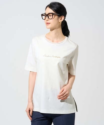 PYKGE13230 CHRISTIAN AUJARD(小さいサイズ) ビジューロゴカットソー